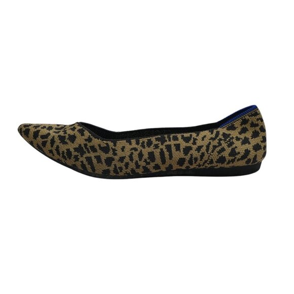Rothys The Point II Leopard Print Pointed Toe Knit Ballet Flats Womens 10 - Picture 3 of 12